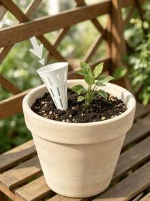 1pc White Home Plant Breathable Fertilizer Insertion Tube Set, Loosen Soil Prevent Root Rot Long-Term Fertilization, Practical Gardening Tool For Flower Beginners And Slouchy Gardeners, Creative Small Gift For Plant Lovers - Plug-in - View 5