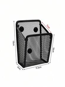 10pcs/1set Magnetic Mesh Pen Holder Powerful Magnet Square Minimalist Desk Organizer Box Iron Wire Pen Rack Strong Magnetic Iron Wire Pen Rack Suitable For Whiteboard Office Refrigerator Whiteboard Kitchen Storage Cabinet Office School Supplies - Multicolor - View 11