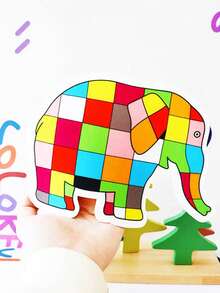 Quixorblex 4pcs Large Felt Hand Puppets, Elephant Hand Puppet, Pig Hand Puppet, Felt Storytelling Props, Montessori Teacher Supplies, Classroom Learning Teaching Aids, Interactive Role Play, Home Learning, Party Decoration - Multicolor - View 2