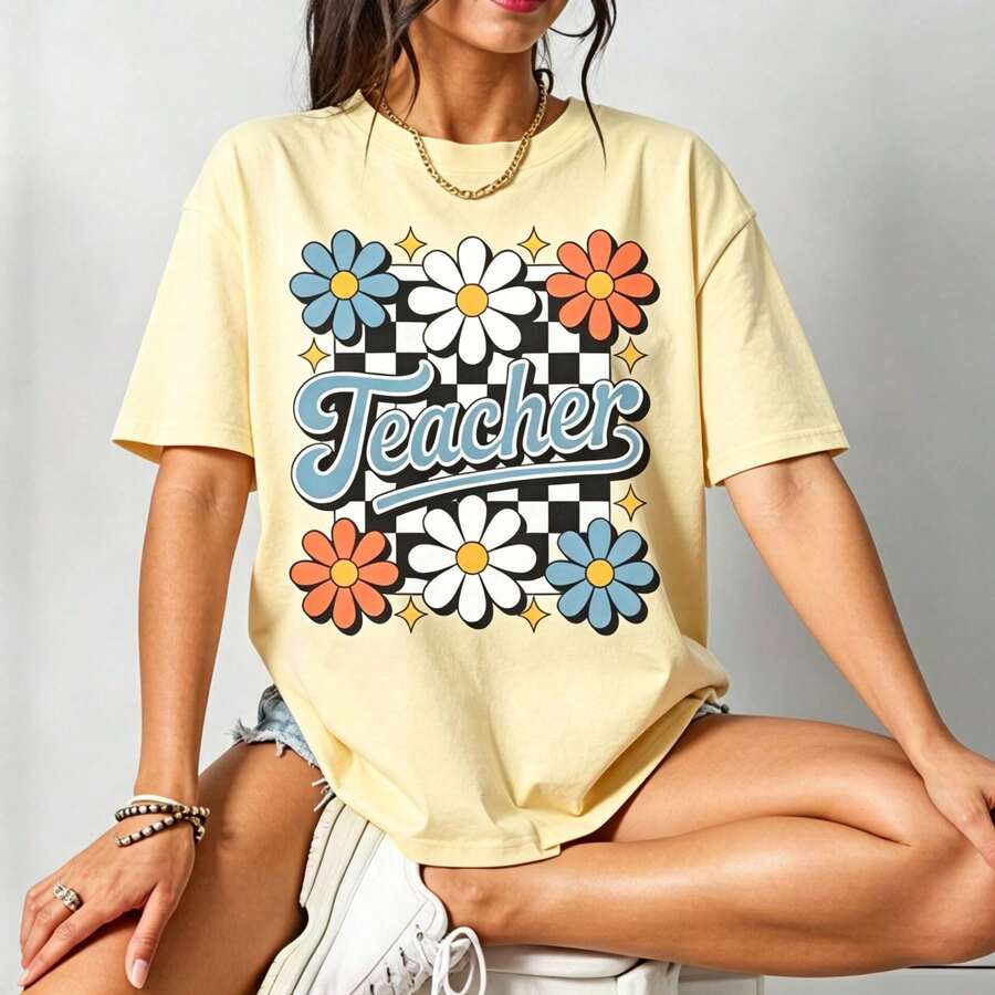 Women T-Shirts - 黃色 - 查看 1