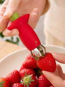 3/2/1pc Strawberry Huller Tool, Multi-Functional Stainless Steel Strawberry Huller, Pineapple Corer And Fruit/Vegetable Stem Remover, Christmas And Halloween Essential - Multicolor - View 2