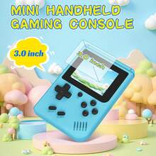 Consola de juegos retro, con 400 juegos retro clásicos incorporados, pantalla IPS de 3.0 pulgadas, consola de juegos retro portátil, batería recargable de 1020 mAh, consola de juegos arcade portátil (tres colores disponibles). - Azul - Ver 5