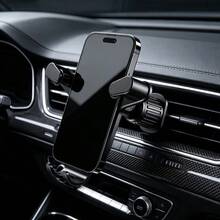 Car Anti-Vibration Phone Navigation Mount, Air Vent Gravity Support, 360° Rotating Stable Holder, Universal Design, Easy Access, Hands-Free Navigation, Suitable For Driving - Black - View 4