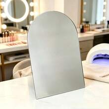 1pc Oval Gold Artificial Nail Display Board, Large Capacity Nail Art Photography Background Prop, Handheld Nail Sample Decoration Display Tray, Nail Color Tool - Multicolor - View 14