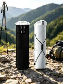 可攜式可折疊登山杖收納袋，耐用背包掛載式徒步杖攜帶袋，可調節抽繩行走杖固定配件，適用於徒步、背包旅行、攀岩運動，輕量可拆卸收納袋，適合越野跑者 - 登山杖 - 查看 10