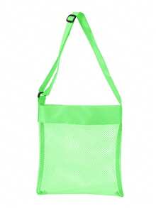 3pcs Colorful Foldable Shell-Shaped Storage Bags, Adjustable Mesh Beach Bag, Suitable For Picnic, Beach, Camping, Durable Fabric, Multi-Compartment, Camping Gear Storage Bag, Eye-Catching Shell Design, Adjustable Shoulder Strap, Beach Tote Bag - Multicolor - View 12