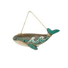 Wooden Whale Hanging Ornament Ocean Style Decor Small Fish String Creative Wall Hanging Home Curtain Living Room TV Wall Decoration - Multicolor - View 5