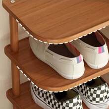 1 buah Rak Sepatu Bambu Bertingkat Elegan, Gaya Baru 2026, Desain Bertingkat Minimalis, Cocok untuk Lorong Sempit, Hemat Ruang, Mudah Dirakit, Cocok untuk Ruang Tamu, Lorong, Pintu Masuk, dan Kamar Tidur sebagai Tempat Penyimpanan. - View 9