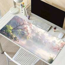 Japanese Landscape Theme Mouse Pad, Extra Large Size, Suitable For Office Computer Keyboard, Washable Rubber Material, Back To School Gaming Mouse Pad, Desktop Accessories, Office Supplies, Desk Accessories, Mouse Pad, Desktop Mouse Pad - Multicolor - View 9