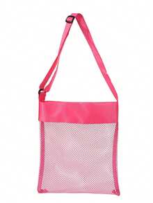 3pcs Colorful Foldable Shell-Shaped Storage Bags, Adjustable Mesh Beach Bag, Suitable For Picnic, Beach, Camping, Durable Fabric, Multi-Compartment, Camping Gear Storage Bag, Eye-Catching Shell Design, Adjustable Shoulder Strap, Beach Tote Bag - Multicolor - View 14