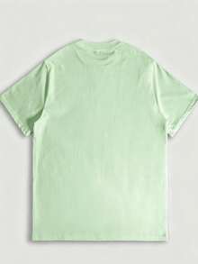 Little Apple Print Short Sleeve T Shirt, Casual Short Sleeve, Perfect Choice For Summer Comfortable Women's Fashion Breathable - 薄荷綠 - 查看 2