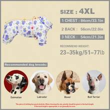 1PC Dog Shedding Hair Control Pajamas - Warm High Stretch Full Coverage Pet Rompers, Anti Licking & Bug Protective Jumpsuit For Small Medium Large Dogs, All Over Printing Dog Clothes - Cute Blueberry Pattern - Multicolor - View 19