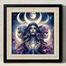 1PC DIY 5D Diamond Painting Kit Beautiful Woman Pattern - Round Full Diamond Art Mosaic Craft, Home Wall Decor, Unframed - No Frame - View 3
