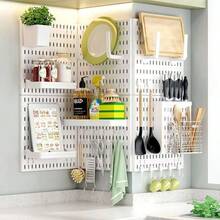Wall-Mounted Pegboard Hooks, Office Storage, Pegboard Combination Kit, Modular Hanging Pegboard And Accessories, Vertical Display Pegboard Panel, Home Storage Pegboard Wall Organizer, Wall Storage Kit, Plastic Pegboard, For Home, Office, Bathroom, Garage, Game Room - Multicolor - View 1