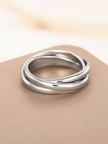 1pc Fashionable Ring Women's Wedding Anniversary Accessory Gift - 1# - View 4