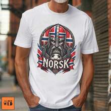 Camiseta de fútbol de Noruega, Camiseta de fútbol Norsk, Camiseta de fútbol vikinga, Camiseta de aficionado de Noruega, Camiseta de orgullo noruego, Regalo de fútbol escandinavo - Blanco - Ver 6