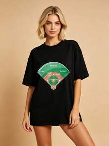 Women T-Shirts - 黑色 - 查看 8