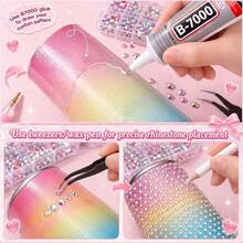 24 Colors Transparent Resin Rhinestone Set, Multi-Color Rhinestones With Precision Tweezers And DIY Glue, Suitable For DIY Fashion Accessories, Cups, Book Diamond Decoration - Sparkling Craft Materials, Diamond Painting, Colorful Set - View 3