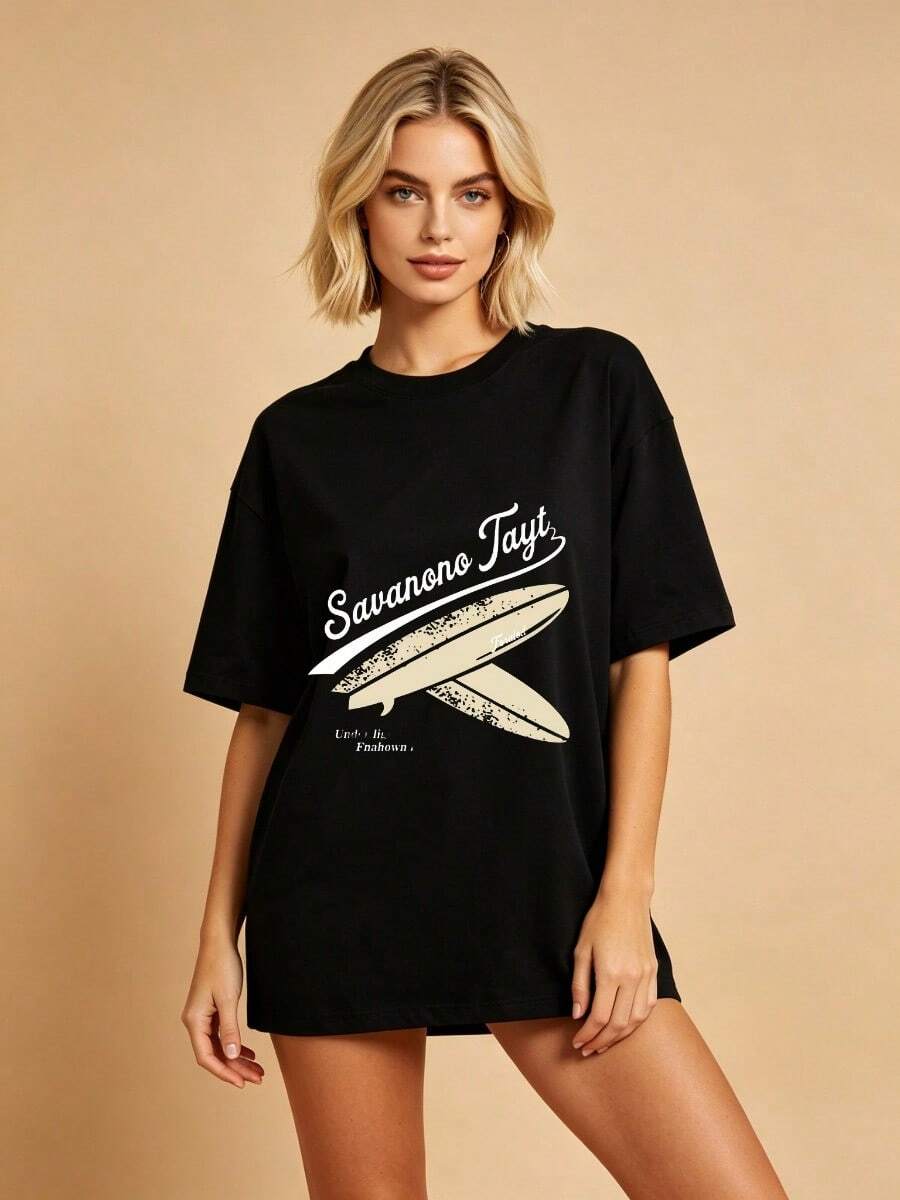 Women T-Shirts - Black - View 1