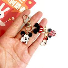 2pcs Disney New Cute Mickey Minnie Couple Keychain, Exquisite Unisex Metal Pendant Key Chain For Bag - View 5