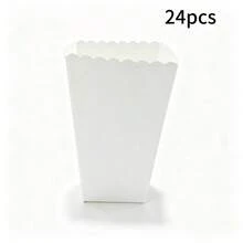100/48/36/24/1 個白色爆米花盒，2 X 4.5 X 3 英吋迷你爆米花盒，適用電影之夜裝飾、聖誕節/萬聖節、返校季 - 白色 - 查看 10