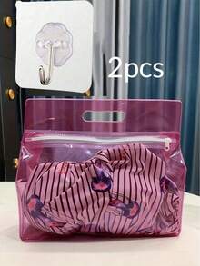 Wet And Dry Separation Swimsuit Bag - Plastic Zipper Swimsuit Storage Bag, Suitable For Swimsuits, Clothes, Outdoor Sports, Summer And Autumn Essential Storage Bag, Travel Essential, Portable Rectangular Design - Multicolor - View 15