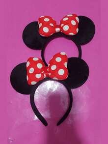 1pc Hasbro Women's Mouse Ear Headband With Bow Design, Princess Decorative Hair Accessory, Suitable For Party, Birthday, Carnival, Gift (Some Accessories May Be Random) - View 5