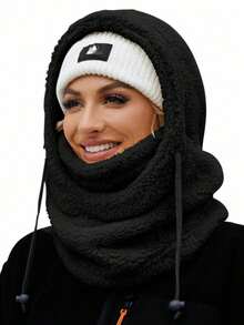 2/1pc Unisex Balaclava Ski Mask Winter Warm Scarf Hat - Multicolor - View 11