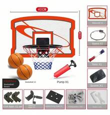 Mini Indoor Basketball Hoop With Electronic Scoreboard - Multicolor - View 4