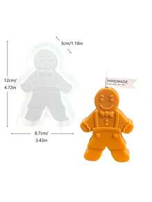 Christmas Gingerbread Man DIY Handmade Aromatherapy Plaster Multi-Function Silicone Mold - Gingerbread Man - View 8
