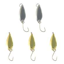 Spoon Metal Spinner Bait Lure Single Hook Micro Fishing Spoon Lure Gold Silver Color For Trout Bass Freshwater Casting Fishing Tackle - Multicolor - View 13