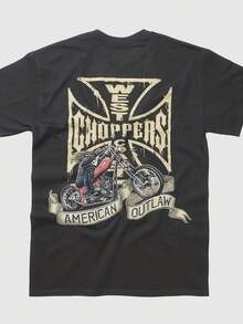 Men T-Shirts - 黑色 - 查看 1