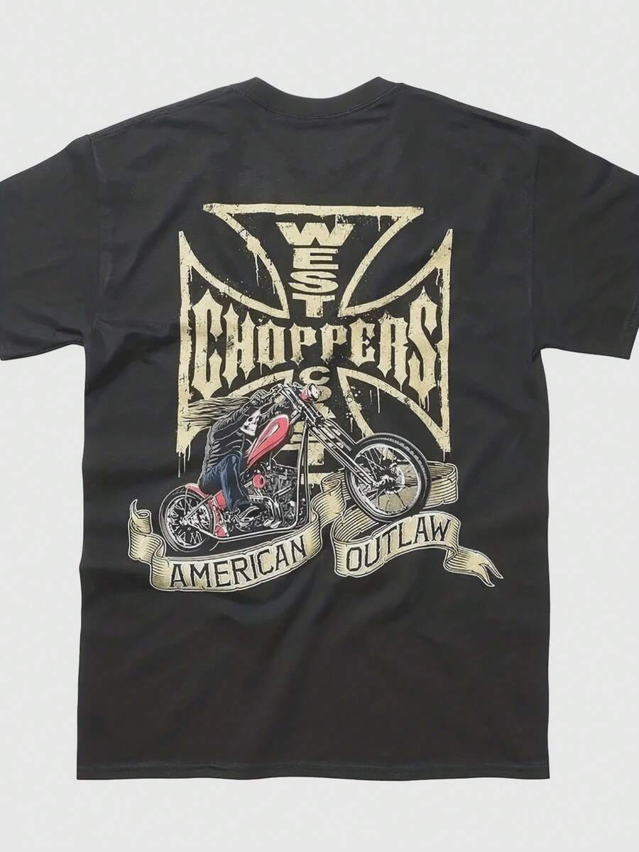 Men T-Shirts - 黑色 - 查看 1