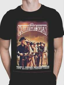 Men T-Shirts - 黑色 - 查看 1