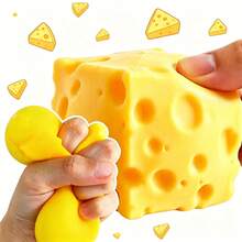 2pcs Strawberry Cheese Butter Squishy Toy Set, Squeeze Toy, Realistic Food Shape, Suitable For School Rewards, Multi-Piece Children's Party Favor Gift Set, Birthday Gift, Christmas, Halloween Gift, Random Color Random Style - Multicolor - View 6