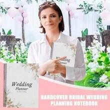 Wedding Planning Checklist & Budget Planner - A5 Size, White Spiral Bound Notebook, Decorated With Floral Pattern, Contains 86 Pages Of Lined Paper, Divided Into 6 Sections (Guest List, Vendors, Decor, Attire) - Universal Wedding Planning Template For Couples, Wedding Supplies, School Supplies, Back To School Season - A - View 4