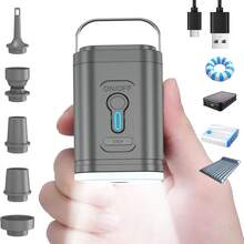 2-In-1 Portable Mini Electric Air Pump, Rechargeable Inflator/Deflator Pump With LED Emergency Light, Fast Inflation And Deflation, Suitable For Air Mattress, Pool Float, Balloons, Vacuum Storage Bags - Multicolor - View 12
