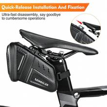 NEWBOLER Bicycle Seat Bag Quick Release Bicycle Tail Bag EVA Hard Shell Bicycle Rear Seat Bag MTB Road Bike Bag - Multicolor - View 11