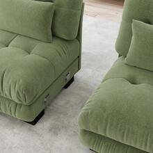 Cloud Sofa Green 2 Seat With Velvet And Cushions - Green 2 Seat - View 8