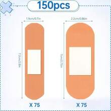 10/30/50/100/150/200pcs Self-Adhesive Wound Bandage Assortment, (72*25mm)+(72*19mm) Flexible Breathable Strips, Recommended Skin Care Strips, Suitable For Home, Office, Travel, Children And Adult Skin Care Products - View 10