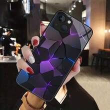 [Envío en 24h desde DE/FR/ES] Funda de vidrio templado con patrón de mármol para 15 Pro Max/15 Pro/15 Plus, 14 Pro Max/14 Plus/14 Pro/14, 13 Pro Max/13 Pro/13, 12 Pro Max/12 Pro - Funda protectora suave y a prueba de golpes - 1 pieza de imagen a color - Ver 6