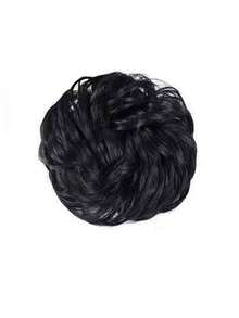 1PC High Bun Hair Extension For Women, Natural Fluffy Hair Scrunchie, Slouchy Bun Hair Accessory, Fake Hair Bun Headpiece - Multicolor - View 9