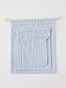 1/3 buah Tas Penyimpanan Pakaian Dalam & Kaos Kaki Minimalis Bergaris Linen dengan Kantong Serut untuk Perjalanan, Unisex, Cocok untuk Penggunaan di Rumah atau Luar Ruangan, Kamar Tidur, Pengorganisasian Penyimpanan, Penyimpanan Rumah, Set Musim Semi, Pakaian Musim Semi - MultiWarna - View 8