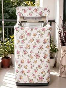 Thickened Printed Sun Protection Washing Machine Cover, Household Washing Machine Drum Cover Towel, Suitable For Washing Machine Dust Protection, Protective Cloth, Dryer Cover, Reusable Laundry Ball, Best Choice For Gifts To Friends And Family, Mother's Day Gift, Valentine's Day Gift - Multicolor - View 2