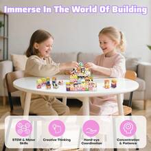20/34pcs Cartoon & Animal Magnetic Building Blocks, STEM Education Magnetic Cube Construction Toy, Suitable For Children 3+ Years Old To Learn Stacking, Birthday & Christmas Gift For Boys And Girls, Random Color/Style - Multicolor - View 5