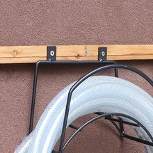 1pc Pure Black Wall-Mounted Hose Rack, Industrial Style Iron Semi-Circular, Detachable & Easy To Install, Garden Hose Storage Organizer, Suitable For Outdoor Garden Yard, Garden, Water Sprayer, Water Mist For Gardens - Multicolor - View 4