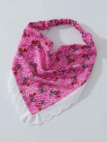 1pc Original Floral Pattern Women's Embroidered Rolled Edge Cherry Design Headwrap Hairband Suitable For Daily And Vacation Use - Multicolor - View 6