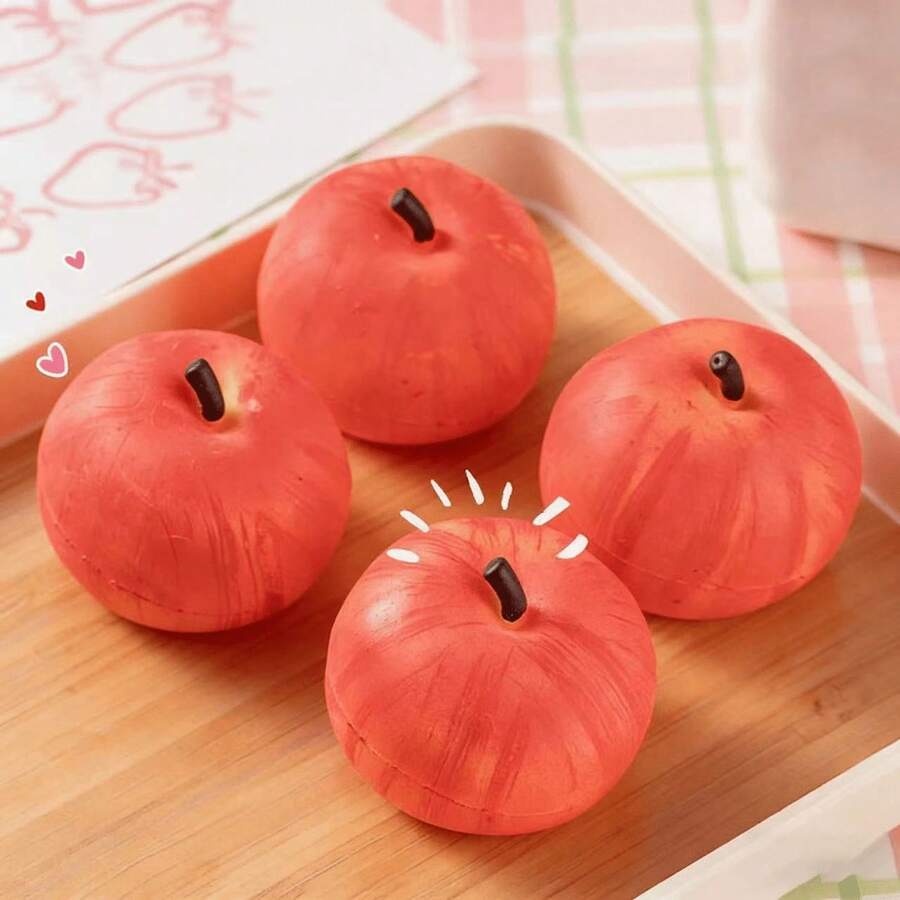 1PC New Realistic Apple Squishy Toy, Slow Rebound Stress Relief Toy, Fun And Cute Gift, Birthday Gift, Easter Gift, Halloween Gift, Christmas Gift, Party Gift, Squishy Stress