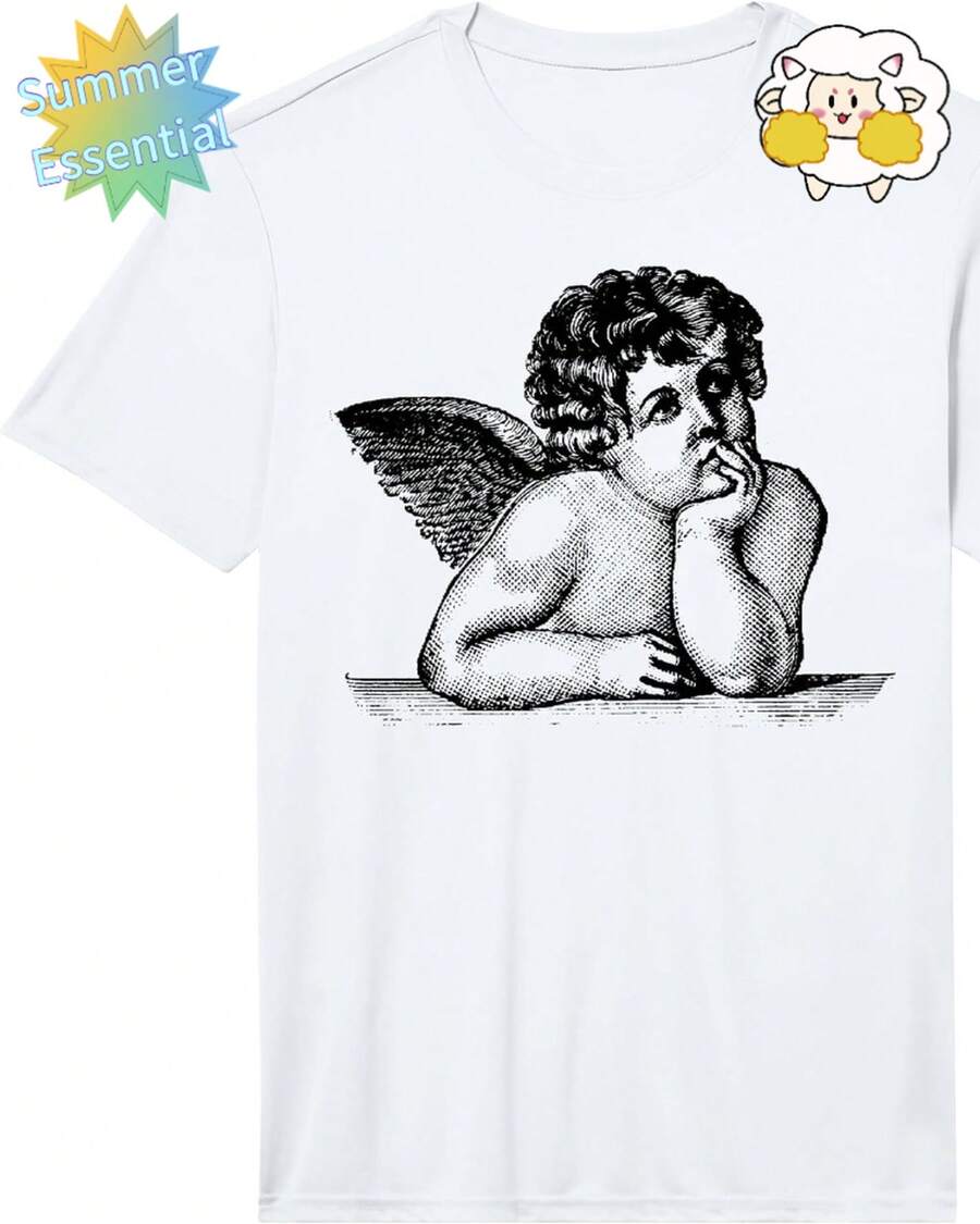 Maglietta Performance Sistina San Valentino Cupido Putto Artista Angelo Raffaello - Bianco - Visualizzare 1