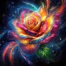 1件鑽石畫套裝，圓鑽DIY鑽石畫，全鑽手工藝品，適合居家牆面裝飾禮物 - 圓鑽 - 查看 9